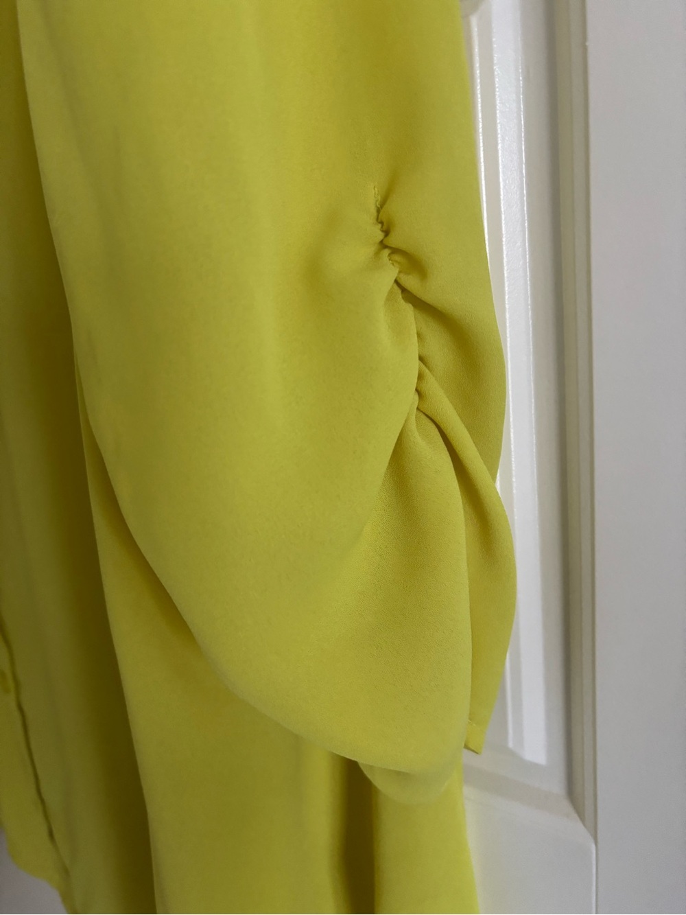 George Neon Yellow Button-Front Blouse - Picture 3 of 3
